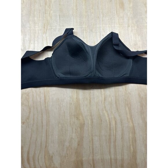 Nike Sports Bra Sz S Black T Shirt Three Hook Padded Push Up Intimates - Picture 5 of 6